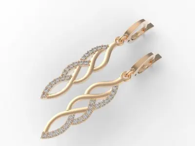 earrings lines 3D print model