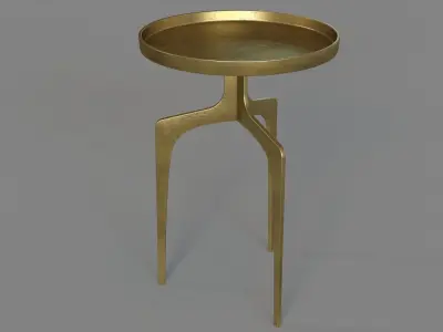 Kenna Accent Table Gold 3D model