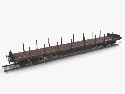 CFR Flat Rail Car v2 3D model
