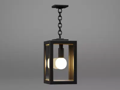 Lantern V3 - Modern Hanging Lamp Low-poly 3D model