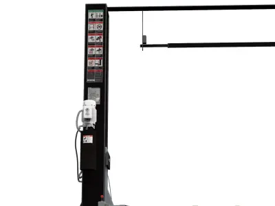 Two Post Car Lift Low-poly 3D model