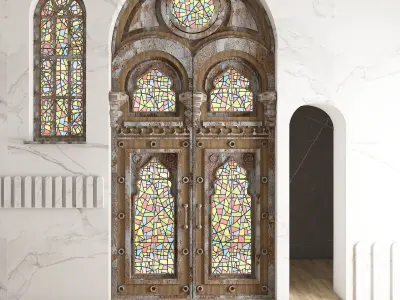 Arabic Medieval Door  Low-poly 3D model