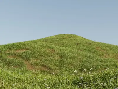 Grass Landscape 3d Model For Free Free low-poly 3D model