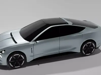 Streamlined Sedan 3D Model - Smooth and Elegant Design 3D model