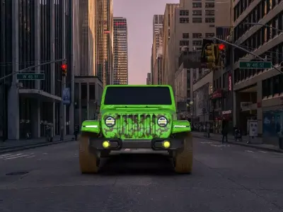 Jeep Wrangler Low-poly 3D model