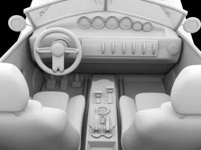 JEEP 3D GAME ASSET MODEL 3D model