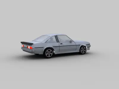 Old Cars With Interior 4 Low-poly 3D model