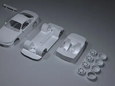 Nissan silvia S15 Mona lisa 3D print model