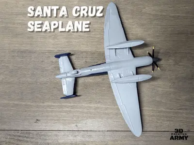 Santa cruz seaplane air racer - STL files for 3D printing Free 3D print model