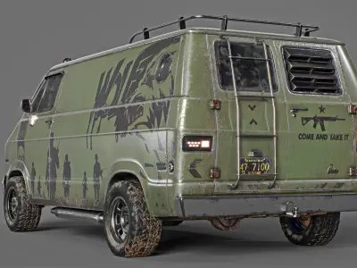 DODGE TRADESMAN VAN 1974 3D model
