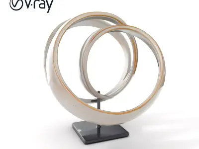 Abstract Metallic Rings Model Pack Low-poly 3D model