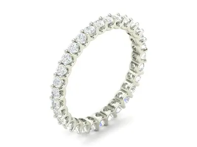 U Shaped Eternity Ring 2 point 1 mm stone size swiss 18 and EU58 3D print model