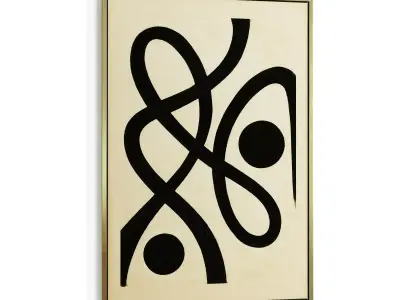 Picture with frame N-004 3D model