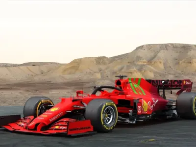 F1 Ferrari SF21 Season 2021 Low-poly 3D model