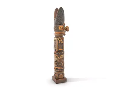 Intricate Totem Sculpture Model Pack Low-poly 3D model