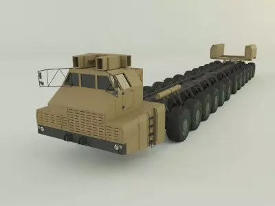 Maz-7907 military vehicle 3D model