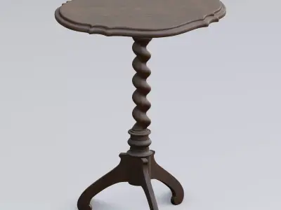 Twisted tripod table 3D model