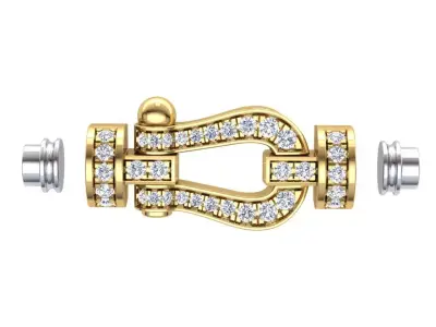 Force Medium diamond bracelet 3D print model