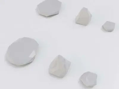 Small rocks toon 3d model   Free low-poly 3D model