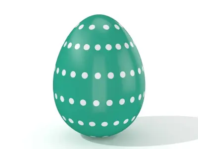 Easter Egg Cracked  N004 Low-poly 3D model