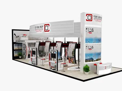 Booth Exhibition Stand a495a 3D model