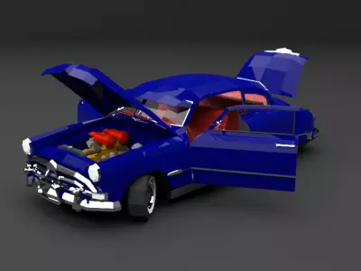 Hudson Hornet Low-poly 3D model