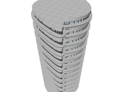 simple building  model 3D model