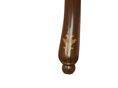 Classic table with inlaid veneer 2400 3D model