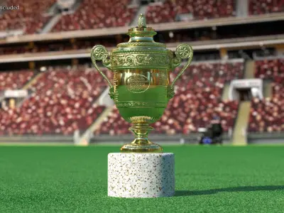 Wimbledon Cups Men 3D model