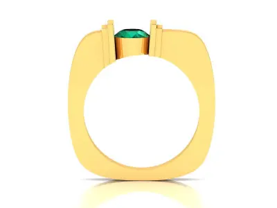Solitaire Women Ring 3dm stl Render Detail 3D print model