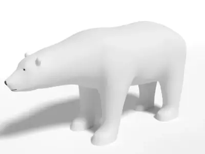 Cartoon Polar Bear 3D model
