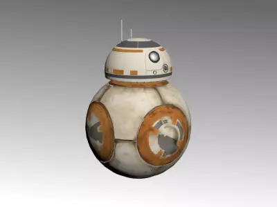 BB-8 Droid Free low-poly 3D model
