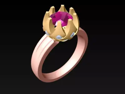 Diamond Ring - Womens Rings - N716900 3D print model