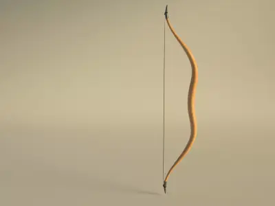 SPORT---ARCHERY---Bow bow and arrow Low-poly 3D model