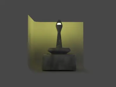 Cracked fountain  Free low-poly 3D model