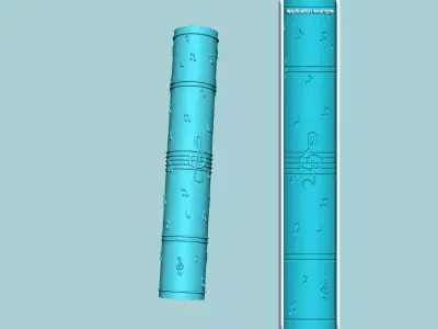 Texture Roll 35 - Music A Positive - Fondant Decoration Maker 3D print model