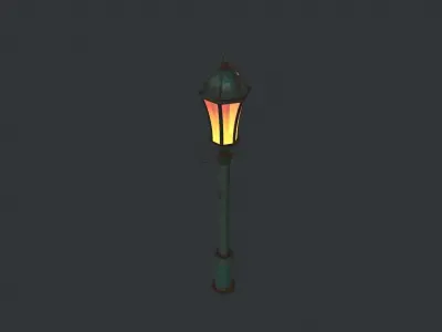 Street Lantern Low-poly 3D model