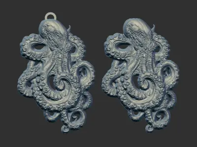 octobus pentant 3D print model