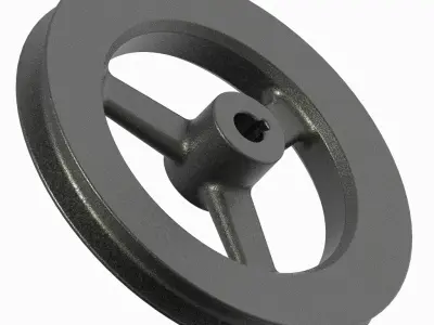 Cast Iron Pulley 3D print model