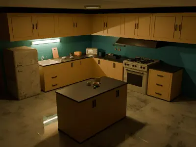 GAME READY KITCHEN ASSET PACK Free low-poly 3D model
