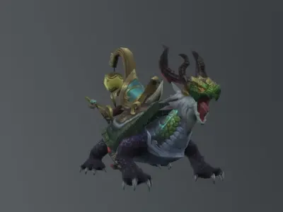 Fantasy Lizard Low-poly 3D model