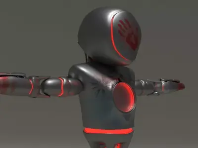 Robot humanoid Free low-poly 3D model