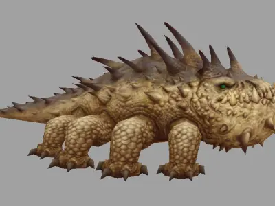 Crocodile dinosaurs Low-poly 3D model