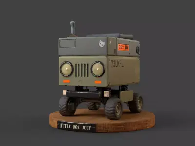 Next generation small car robots Low-poly 3D model