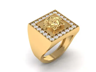 Versace mens custom Ring 3D print model 3D print model