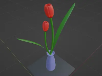 low poly flower Low-poly 3D model