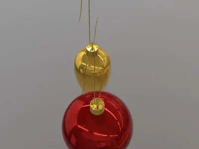 Christmas Bauble Low-poly 3D model