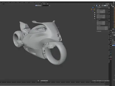 Futuristic bike 3D model