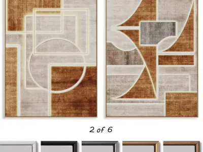 Abstract Painting Frame set 3D model buy
