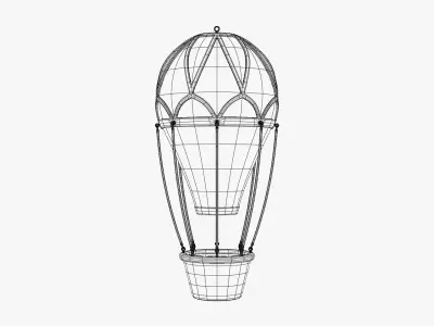 Christmas Hot Air Balloon Ornament 3D model